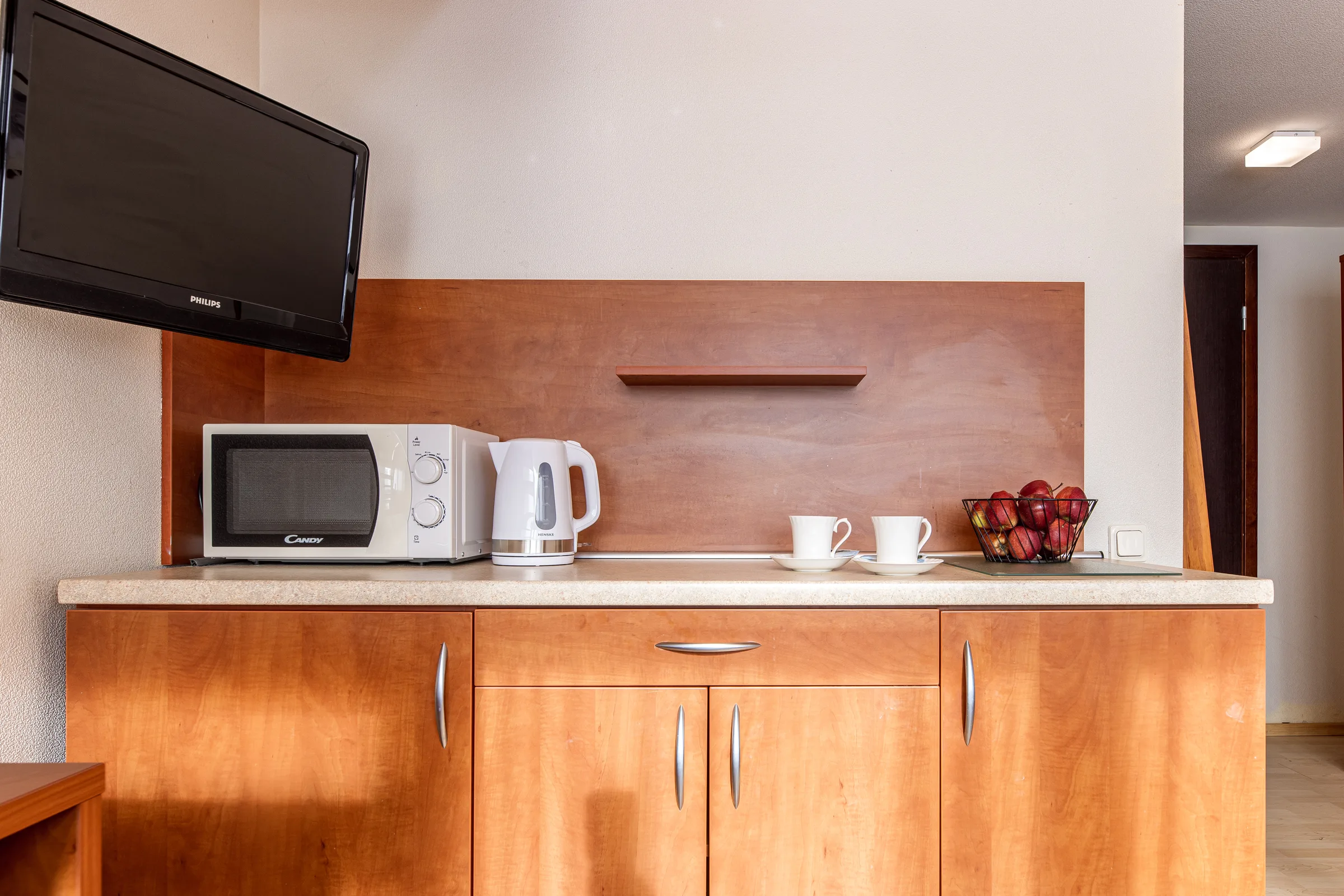 Kitchen corner with a microwave